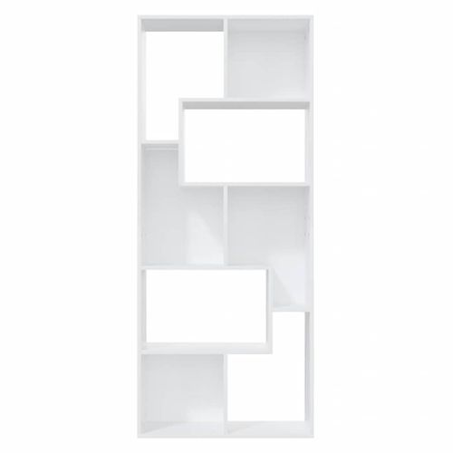 Bibliothèque Blanc 67x24x161 Cm Bois Contreplaqué