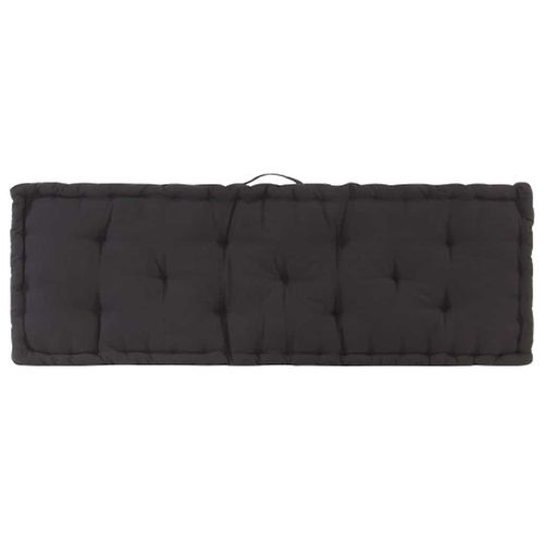 Coussins De Plancher De Palette Lot De 2 Coton Noir