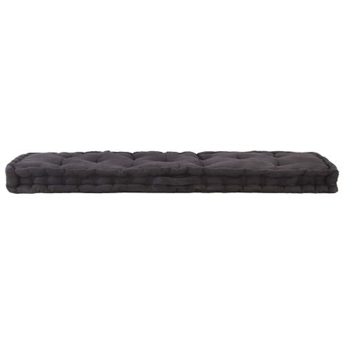 Coussins De Plancher De Palette Lot De 2 Coton Noir