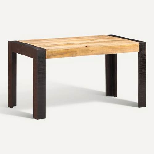 Table De Salle À Manger 140x70x76 Cm Bois De Manguier Brut