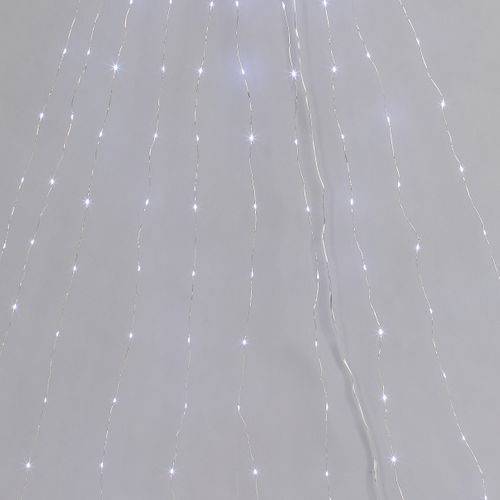 Fil d'argent cascade 200 LED  Blanc froid vue détaillée