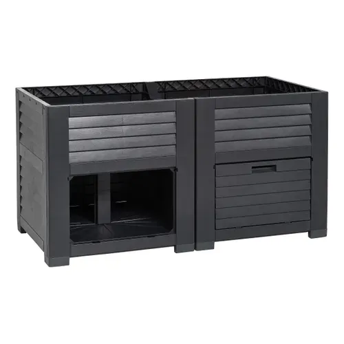 Jardinière coffre de rangement  Anthracite
