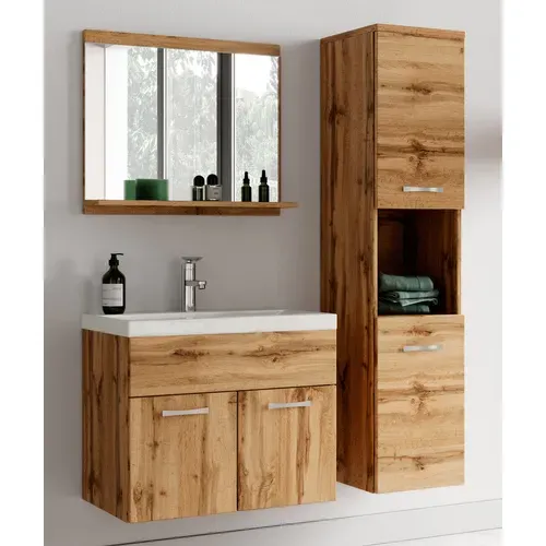 Meuble De Salle De Bain Montreal 60 Cm Lavabo Chene Armoire De Rangement Meuble Lavabo Evier