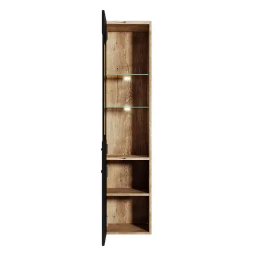 Colonne Rio Hauteur 131cm Chêne Châtaignier Avec Noir
