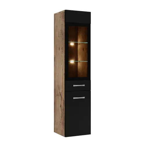 Colonne Rio Hauteur 131cm Chêne Châtaignier Avec Noir