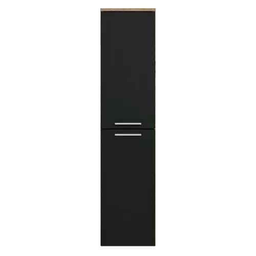 Colonne Hauteur 130cm Chêne Châtaignier Avec Noir Mat