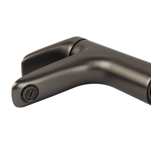 Robinet De Lavabo Nola   Gris   Mitigeur Avec Kit De Montage Et Tuyaux