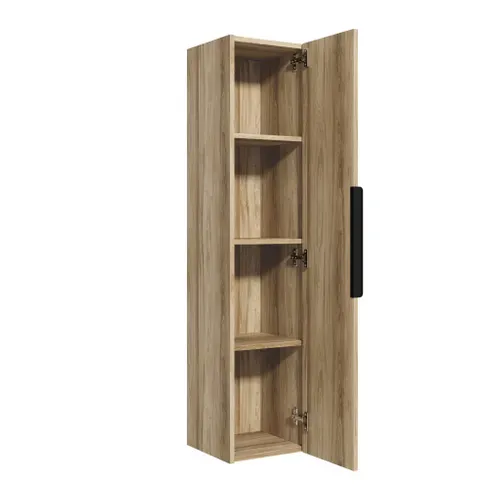 Ensemble De Meubles De Salle De Bain Cali 60 X 35 Cm   Chêne   Avec Miroir Et Armoire Latérale