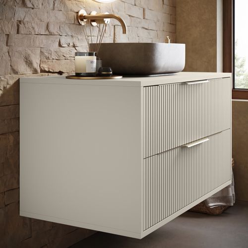 Meuble Sous Vasque Rimini 80 Cm Cashmere Meuble Avec Tiroirs