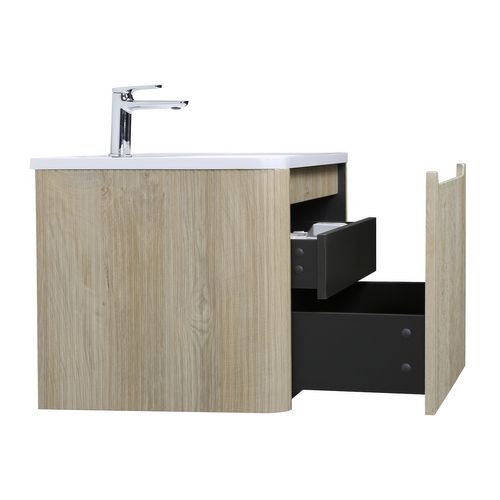 Meuble De Salle De Bain Set Tundra 120 X 48 Cm   Chêne Clair   Meuble De Salle De Bain Avec Lavabo
