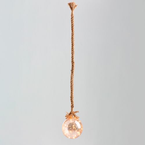 Boule LED à suspendre D. 14 cm  Verre vue 3/4