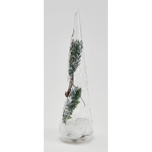 Sapin déco à poser LED H. 35cm Transparent