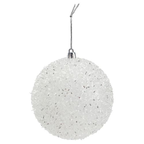Boule Ø 10 cm GLACIER Blanc vue 3/4