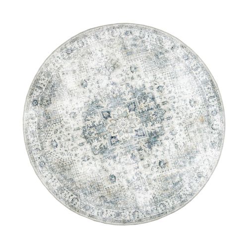 Tapis Rond Vintage - Lago Gris - Rond - D. 280 Cm