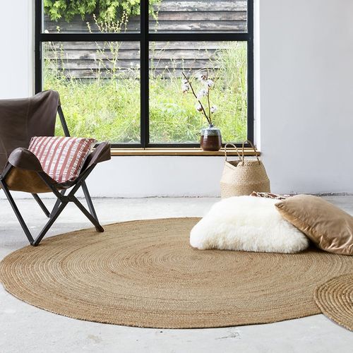 Tapis En Jute - Fair Rond Naturel - Rond - D. 280 Cm