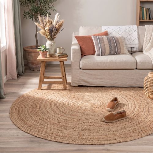 Tapis En Jute - Fair Rond Naturel - Rond - D. 280 Cm