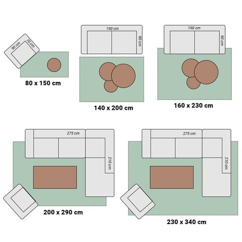 Tapis à Poils Longs - Glorious Taupe - Rectangle - 160x230 Cm