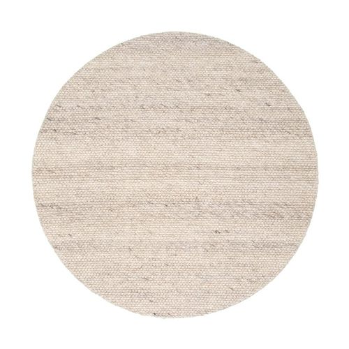 Tapis En Laine Rond - Feline Blanc/chiné - Rond - D. 200 Cm