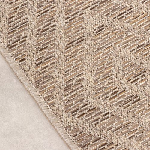 Tapis D'extérieur En Jute - Fora Tile Naturel - Rectangle - 80x150 Cm