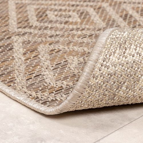 Tapis D'extérieur En Jute - Fora Tile Naturel - Rectangle - 80x150 Cm