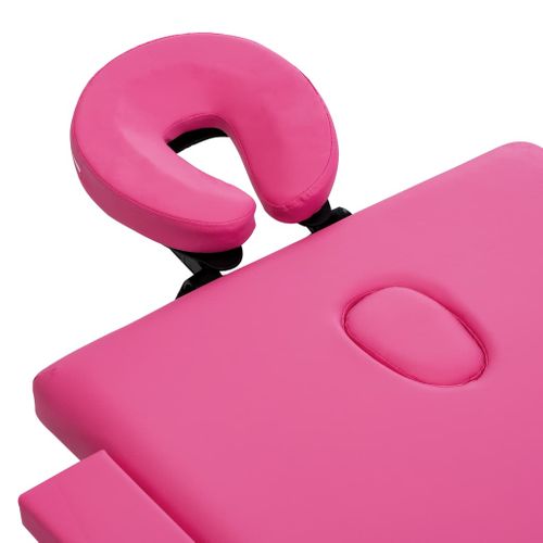 Table De Massage Pliable 2 Zones Aluminium Rose