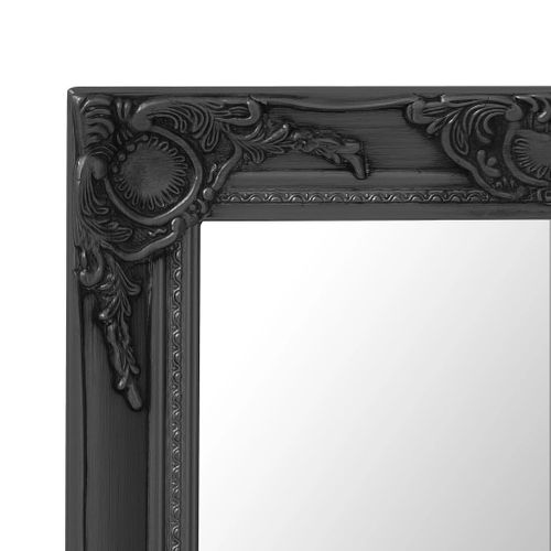 Miroir Mural Style Baroque 50x40 Cm Noir
