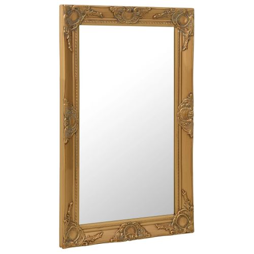 Miroir Mural Style Baroque 50x80 Cm Doré