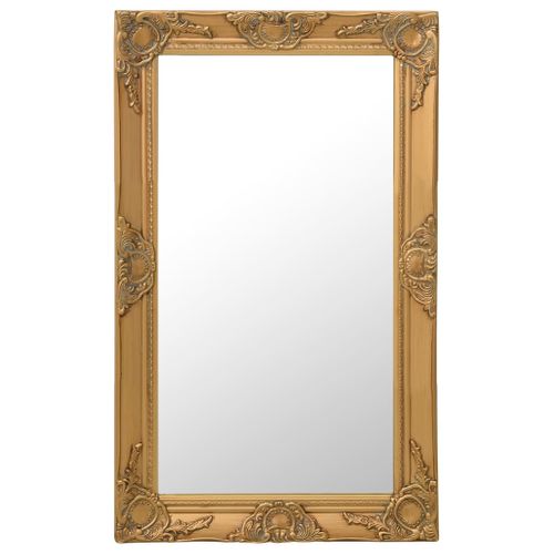Miroir Mural Style Baroque 50x80 Cm Doré