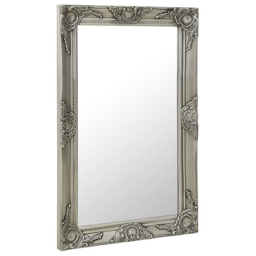 Miroir Mural Style Baroque 50x80 Cm Argenté