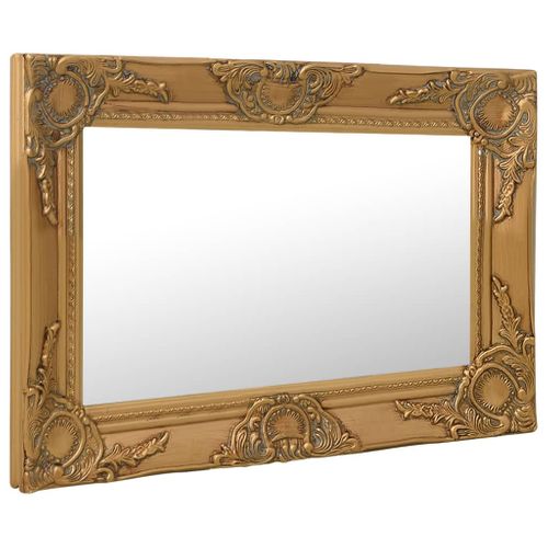 Miroir Mural Style Baroque 60x40 Cm Doré