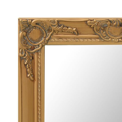 Miroir Mural Style Baroque 60x40 Cm Doré