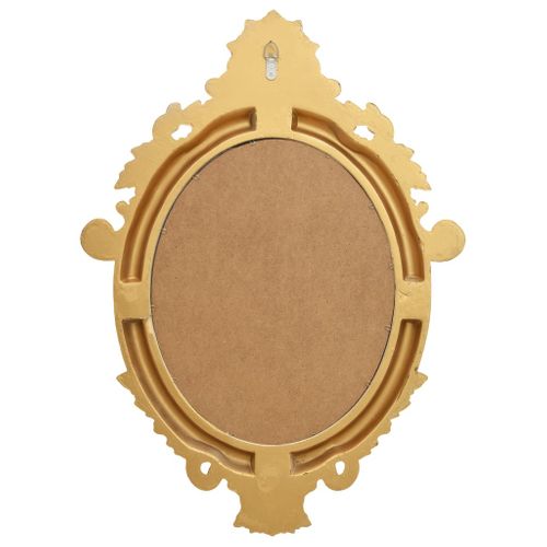 Miroir Mural Style Château 56x76 Cm Doré
