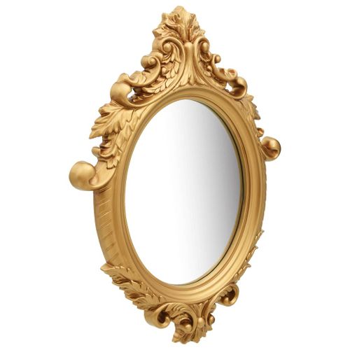 Miroir Mural Style Château 56x76 Cm Doré
