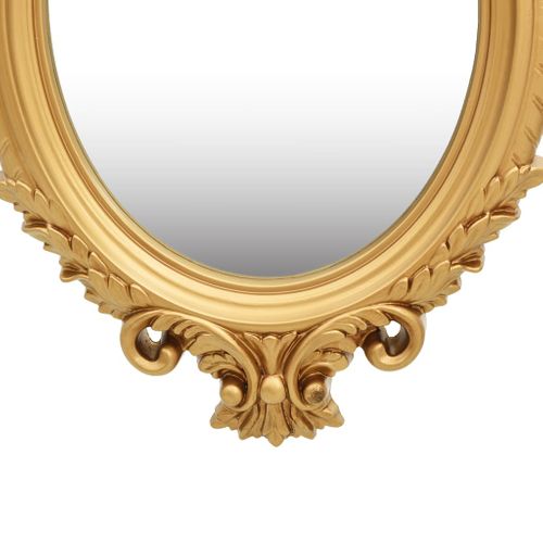 Miroir Mural Style Château 56x76 Cm Doré
