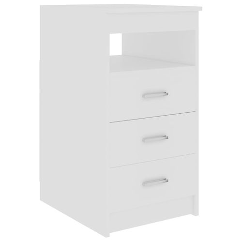 Bureau Lot 1 Bois Contreplaqué Blanc 140x50x76 Cm 3 Tiroirs Porte Murale Sécurisée