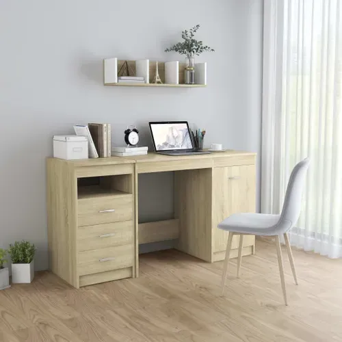 Bureau Chêne Sonoma 140x50x76 Cm Aggloméré