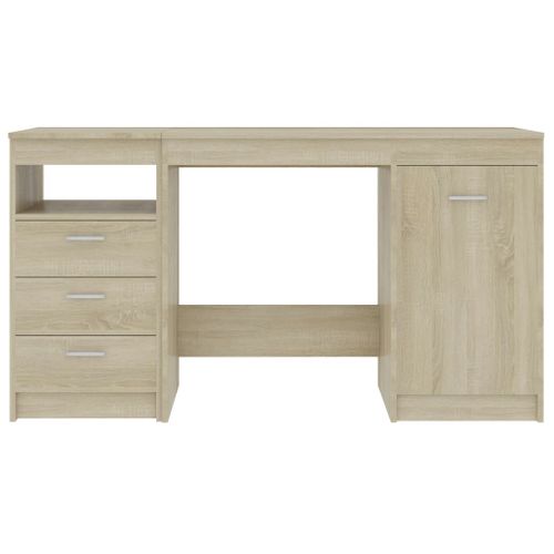 Bureau Chêne Sonoma 140x50x76 Cm Aggloméré