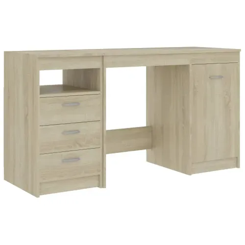 Bureau Chêne Sonoma 140x50x76 Cm Aggloméré