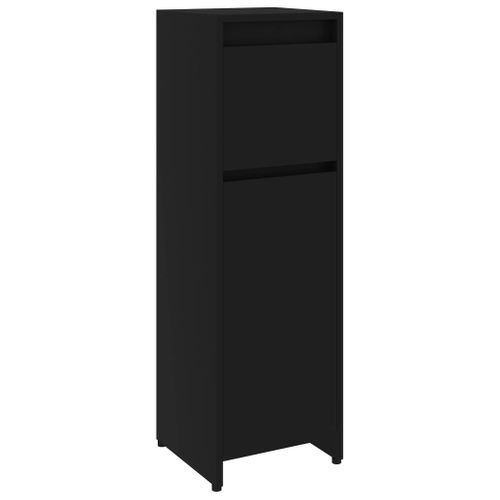 Armoire De Salle De Bain Noir 30x30x95 Cm Aggloméré