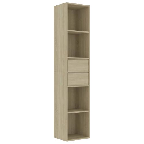 Bibliothèque Chêne Sonoma 36x30x171 Cm Aggloméré