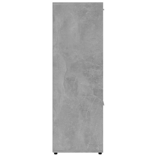 Bibliothèque Gris Béton 90x30x90 Cm Bois Contreplaqué