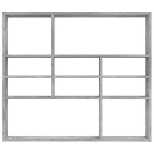 étagère Murale Gris Béton 90x16x78 Cm Bois D’contreplaqué