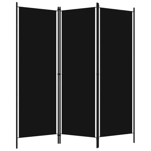 Cloison De Séparation 3 Panneaux Noir 150x180 Cm