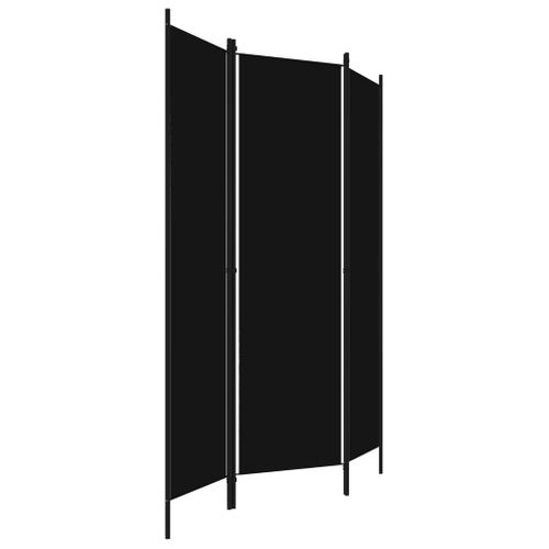 Cloison De Séparation 3 Panneaux Noir 150x180 Cm