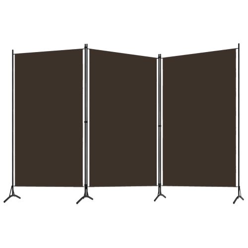 Cloison De Séparation 3 Panneaux Marron 260x180 Cm
