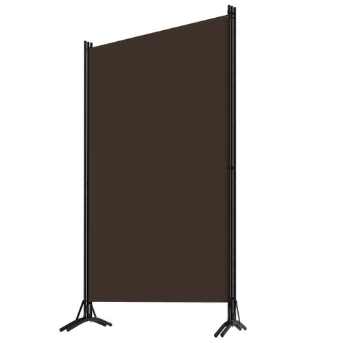 Cloison De Séparation 3 Panneaux Marron 260x180 Cm