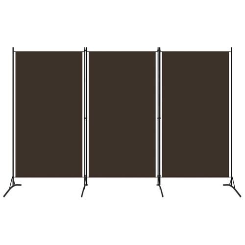 Cloison De Séparation 3 Panneaux Marron 260x180 Cm
