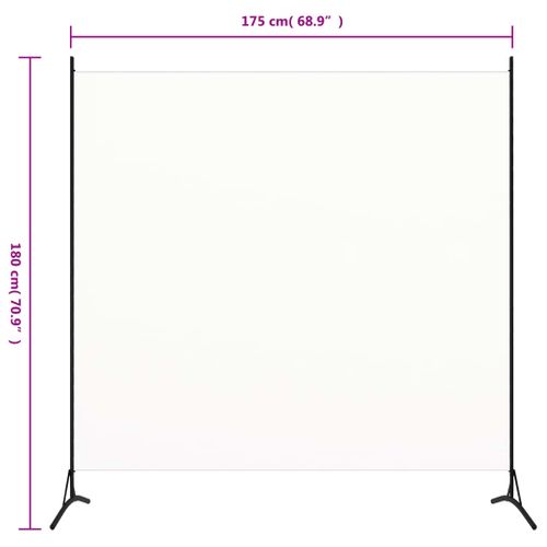 Cloison De Séparation Blanc 175x180 Cm Tissu