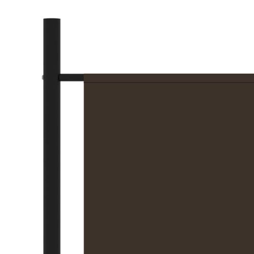 Paravent Pliable En Tissu Marron 175 X 180 Cm