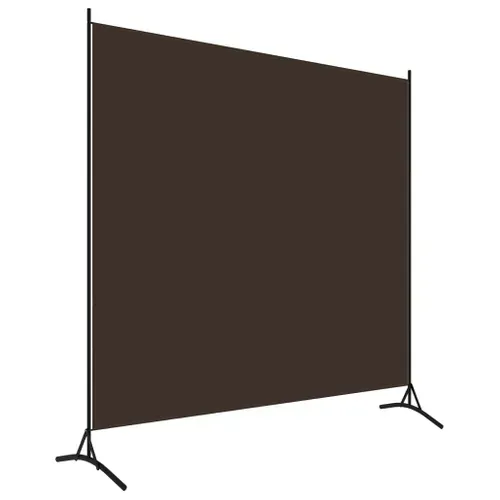 Paravent Pliable En Tissu Marron 175 X 180 Cm